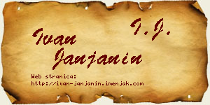 Ivan Janjanin vizit kartica